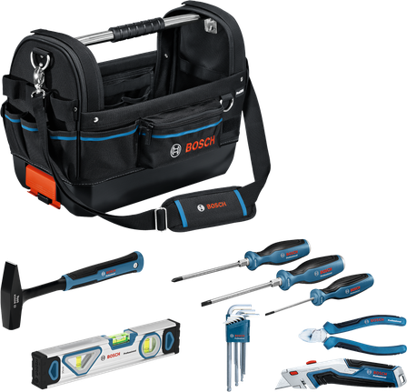 Bộ dụng cụ cầm tay Bosch GWT 20 kèm túi đựng, 17 món.