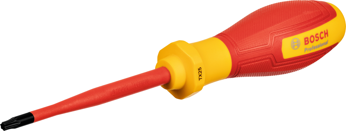 Tua vít Bosch VDE TX25x100 tay cầm cách điện.
