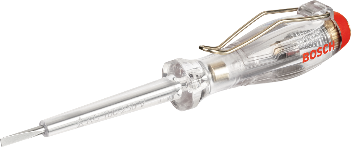 Máy kiểm tra pha một cực Bosch SL3x65 với tay cầm trong suốt.