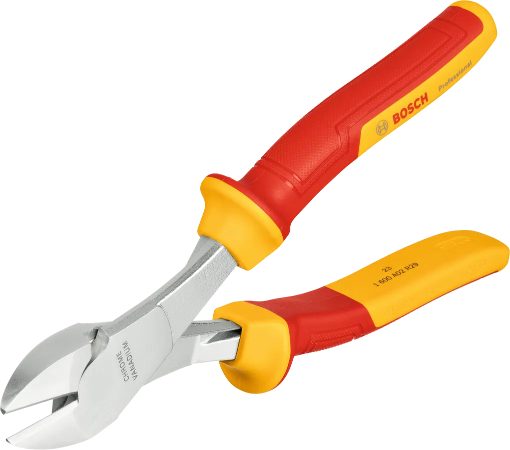 Kìm cắt cạnh chéo trợ lực cách điện VDE 200 mm Professional