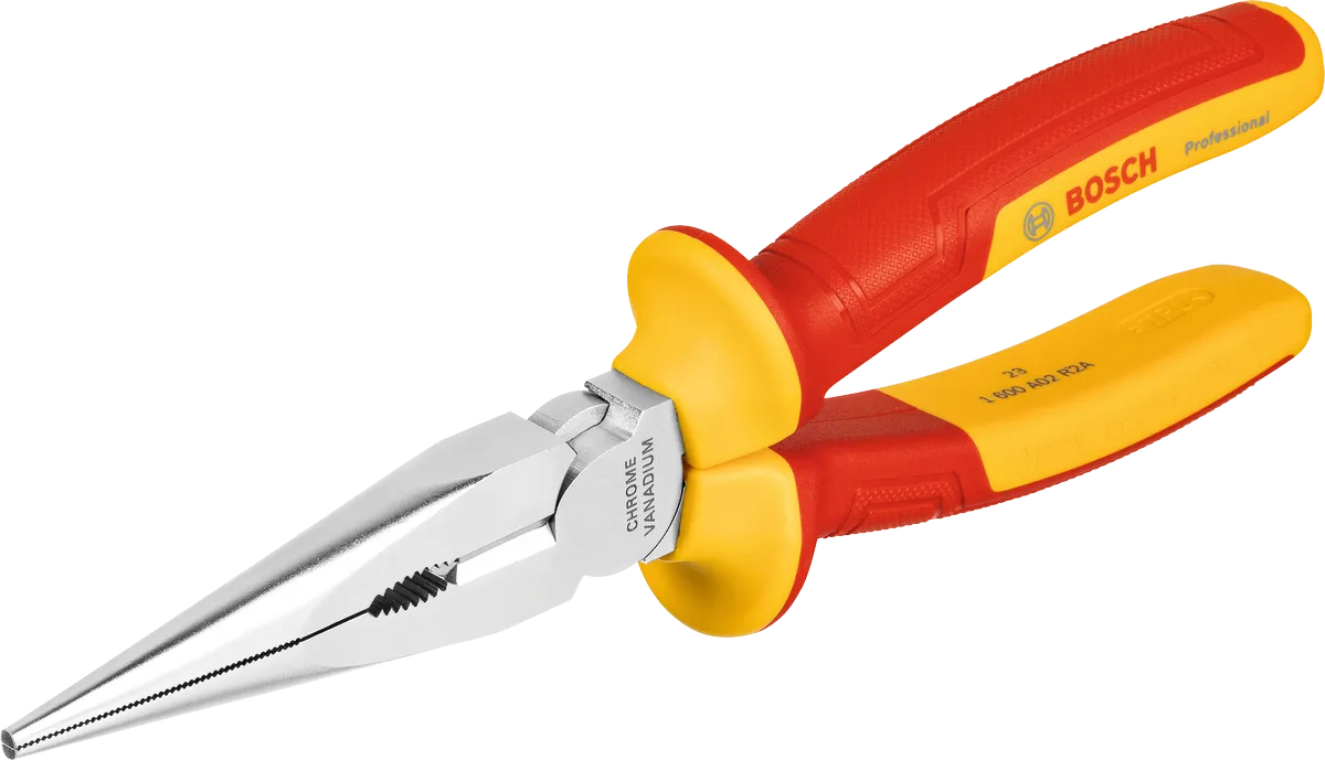 Kìm mũi dài thẳng cách điện VDE 200 mm Professional