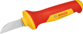 Dao cắt cáp Bosch VDE với tay cầm cách điện màu đỏ và vàng.