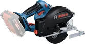 Máy cưa tròn không dây Bosch GKM 18V-50 dùng để cắt gỗ.