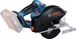 Máy cưa tròn không dây Bosch GKM 18V-50 dùng để cắt gỗ.