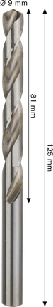 Mũi khoan xoắn Bosch PRO Metal HSS-G 9 mm.