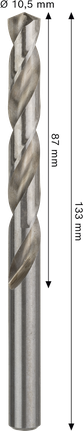 Mũi khoan xoắn Bosch PRO Metal HSS-G 10,5 mm.