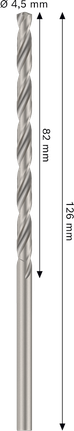 Mũi khoan xoắn Bosch PRO Metal HSS-G 4,5 mm.