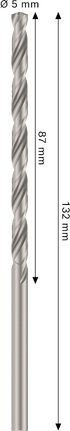 Mũi khoan xoắn Bosch PRO Metal HSS-G 5 mm, chiều dài 132 mm.