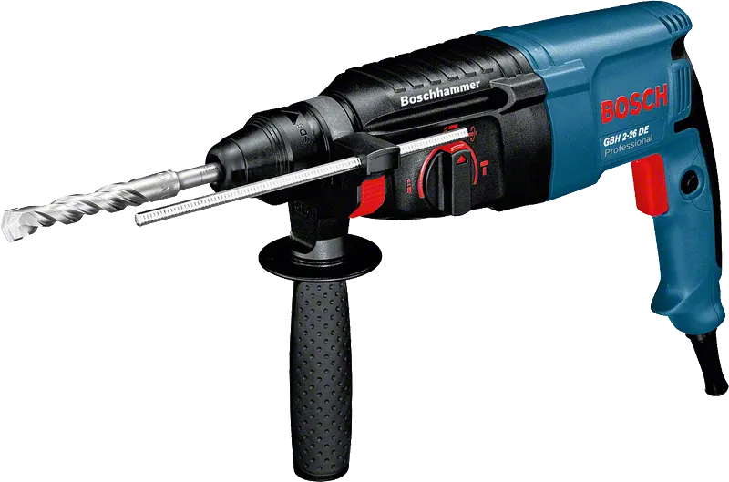 Máy khoan búa Bosch GBH 2-26 DE sử dụng mũi khoan SDS plus.