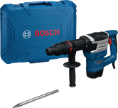 Máy đục bê tông Bosch GSH 5 MX có hộp đựng và đục.