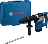 Máy đục bê tông Bosch GSH 5 MX có hộp đựng và đục.