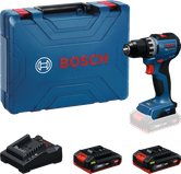 Bộ máy khoan không dây Bosch GSR 18V-52 kèm hộp đựng và pin.