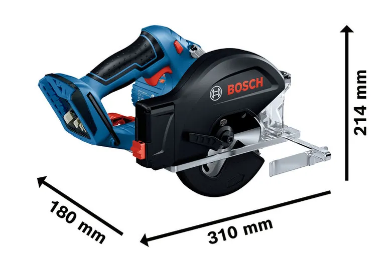 Máy cưa tròn không dây Bosch GKM 18V-50, chiều dài 310 mm.