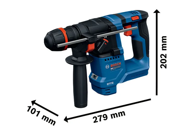 Máy khoan búa không dây Bosch GBH 18V-18 X với hệ thống kẹp mũi ONETCHUCK.