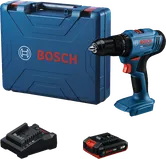 Bộ máy khoan không dây Bosch GSB 18V-50 kèm pin và bộ sạc.