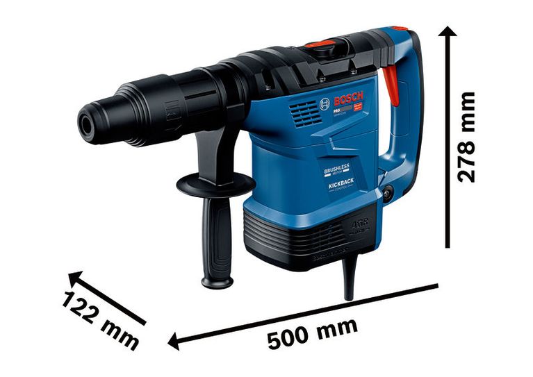 Máy khoan búa xoay Bosch GBH6-42VB với đầu vít SDS tối đa, chiều dài 500 mm.
