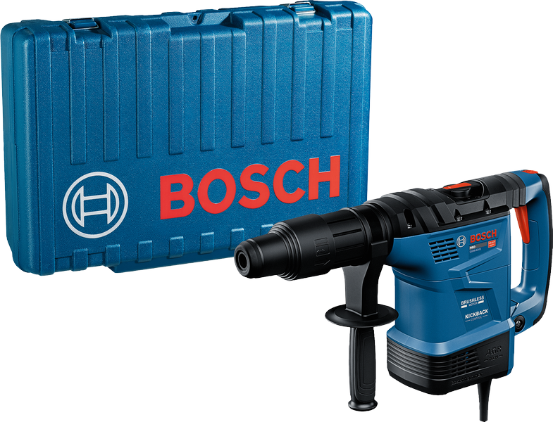 Máy khoan búa xoay Bosch GBH 6-42 VB kèm hộp đựng.