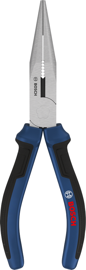 Kìm mũi dài Bosch 180 mm có tay cầm nhiều thành phần.