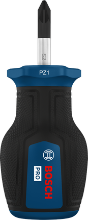 Tua vít Bosch PRO Stubby PZ1 có tay cầm tiện dụng.