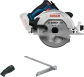 Máy cưa tròn Bosch GKS18V-68-2 dùng để cắt gỗ.