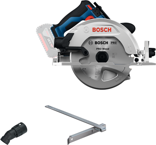 Máy cưa tròn Bosch GKS18V-68-2 dùng để cắt gỗ.