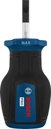 Tua vít Bosch PRO Stubby SL1.0x4.5 có tay cầm tiện dụng.