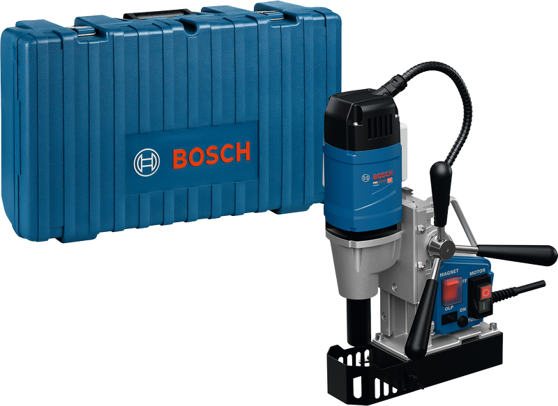 Máy khoan Bosch GBM 38 có hộp đựng.