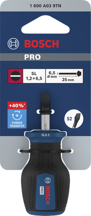 Tua vít ngắn Bosch PRO SL 1.2 x 6.5 x 25 mm.