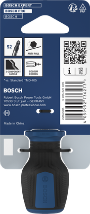 Tua vít ngắn Bosch PRO TX30 với tay cầm chống lăn.