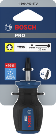 Tua vít ngắn Bosch PRO TX30 25 mm dùng cho ốc vít Torx.
