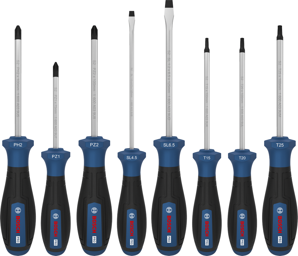 Bộ tua vít PRO PH/PZ/SL/TX, 6 chi tiết