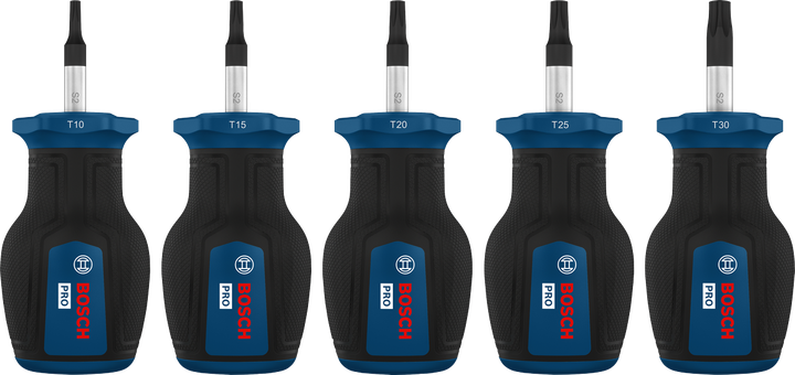 Bộ tua vít PRO Stubby Torx, 5 chi tiết