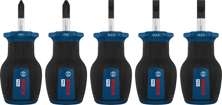 Bộ tua vít PRO PH/SL ngắn, 5 chi tiết