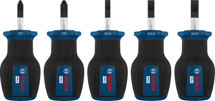 Bộ tua vít PRO Stubby PZ/SL, 5 chi tiết