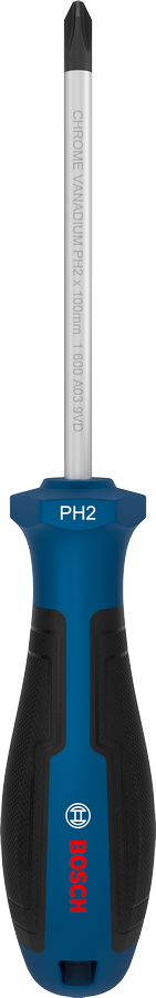 Tua vít Bosch PH2 x 100 mm với tay cầm tiện dụng.