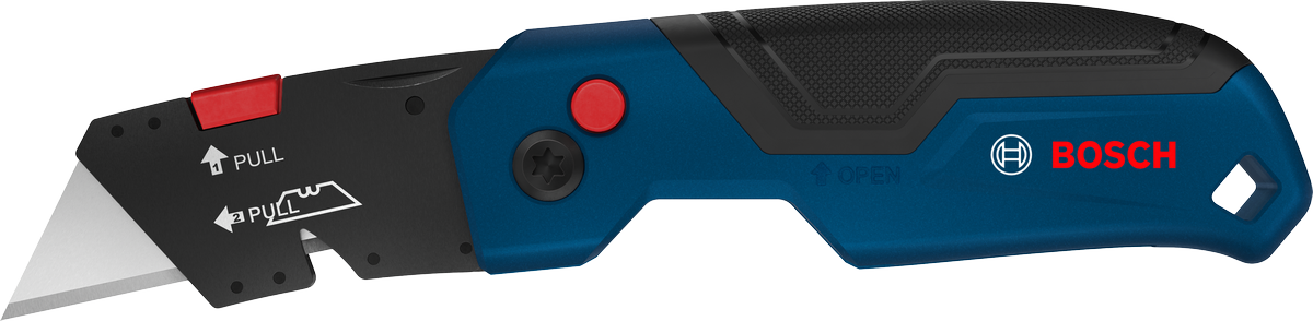 Dao gấp Bosch với lưỡi dao bằng thép SK5.