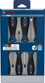 Bộ tua vít Bosch PRO PH/PZ/SL 6 chi tiết với cán S2.