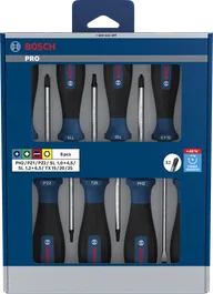 Bộ tua vít Bosch PRO 8 chi tiết với trục S2.