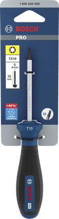 Bộ tua vít Bosch PRO TX10 x 75 mm với tay cầm tiện dụng.