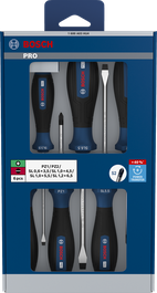 Bộ tua vít Bosch PRO PZ/SL 6 chi tiết với cán S2.