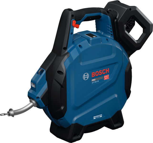 Máy thông tắc cống Bosch GFT18V-30 với động cơ không chổi than.