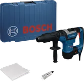 Máy khoan búa xoay Bosch GBH5-40V kèm hộp đựng và phụ kiện.
