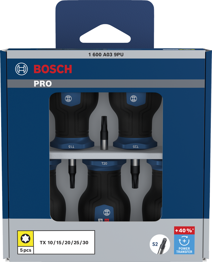 Bộ tua vít PRO Stubby Torx, 5 chi tiết