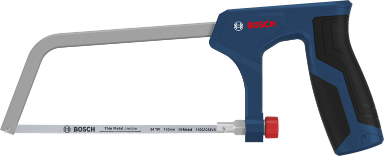 Cưa tay Bosch 150 mm lưỡi kép 24 răng/inch, cho phép cắt chính xác.