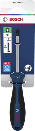 Tua vít Bosch PZ1 x 75 mm với tay cầm tiện dụng.