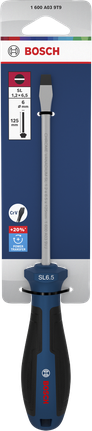 Tua vít Bosch SL 1.2 x 6.5 x 125 mm với tay cầm tiện dụng.