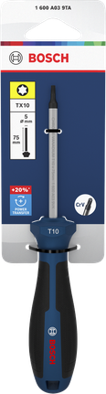 Tua vít Bosch TX10 x 75 mm với tay cầm tiện dụng.