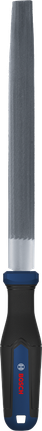 Giũa bán nguyệt Bosch 200 mm với tay cầm tiện dụng.