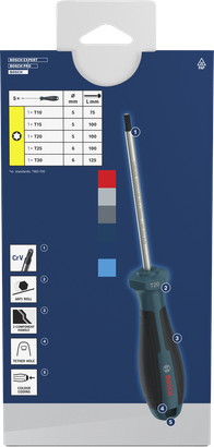 Bộ tua vít Torx, 5 chi tiết