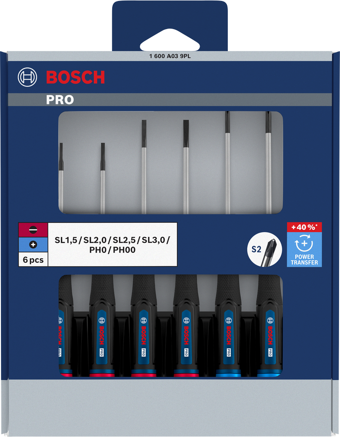 Bộ tua vít chính xác PRO PH/SL, 6 chi tiết